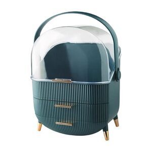 ThinkSpace Pro Beauty Organizer Case - Dark Teal - 10.6" x 7.3" x 14.6"